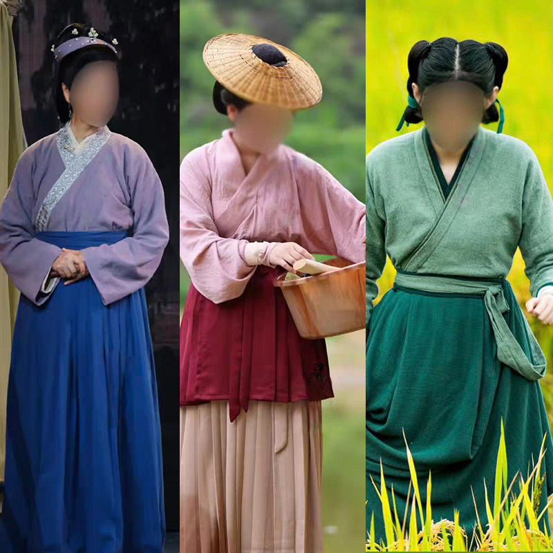 宋朝老百姓女士田园风古装古装影视女群演农民棉麻丫鬟村姑唐朝