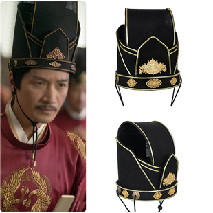 长风渡影视剧大臣头冠古装唐朝帽子大荣立朝演出成人礼发冠帽子