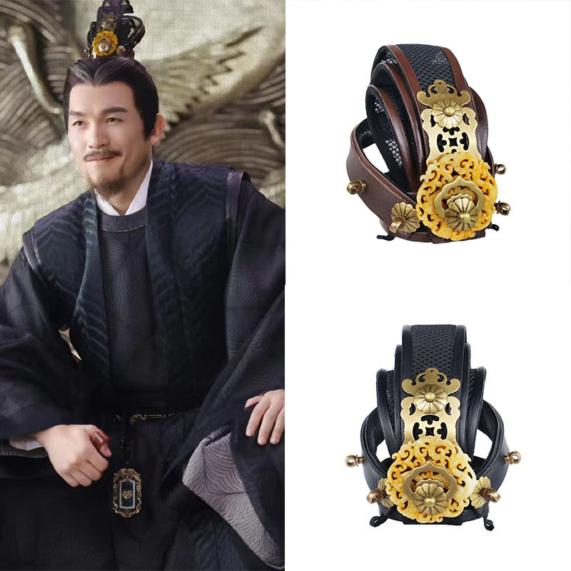 男士古装头冠古代将军大臣老爷造型发饰男头饰舞台演出束发发冠