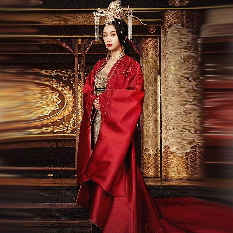影视古装晴雅集王子文同款皇后服红色唐朝襦裙贵妃婚服喜服