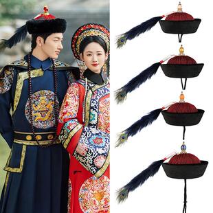 清朝王爷大臣官员凉帽暖帽品级帽饰古风影视写真摄影顶戴花翎帽子