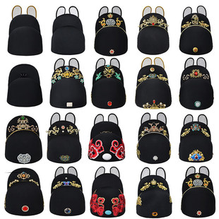 新郎官帽子中式礼帽男明制翼善冠汉服婚礼古风饰品帽子结婚配饰