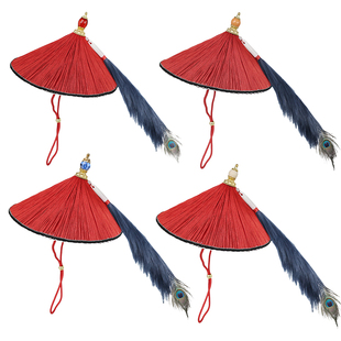 清宫剧故宫写真凉帽帽子清朝大臣顶戴花翎一品官帽宫廷朝珠王爷