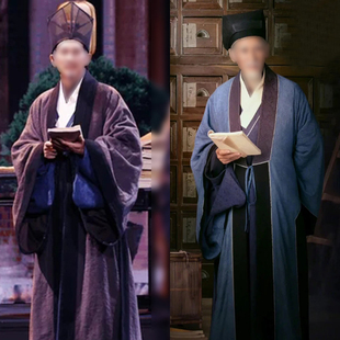 华佗扁鹊李时珍影视古装演出服神医棉麻男装传统服饰百姓员外服饰