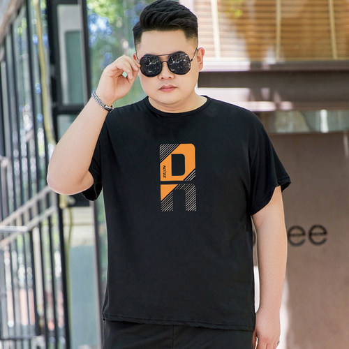 短袖宽松大码胖衣服男
