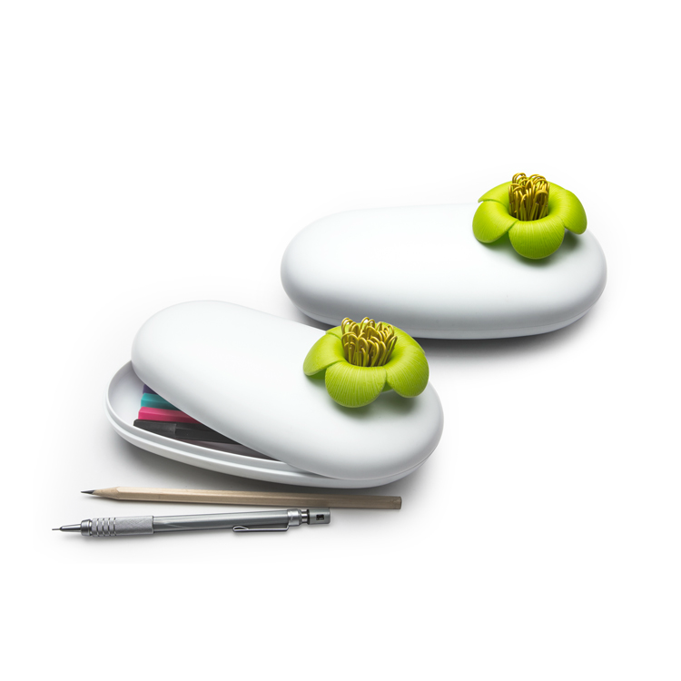 泰国进口qualy莲花办公桌收纳盒