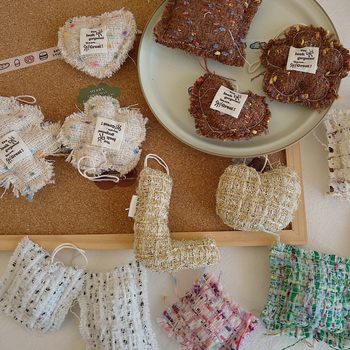 贝影 圣诞周边氛围感加棉挂件小香风布艺挂件圣诞树装饰配件车挂