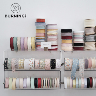 贝影 透明塑料丝带架丝带储存架花纸收纳盒花艺花店材料工具