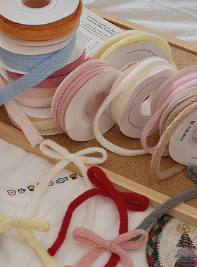 贝影 圣诞奶乎乎马海毛织带圣诞树蝴蝶结装饰挂件花店手工diy配件