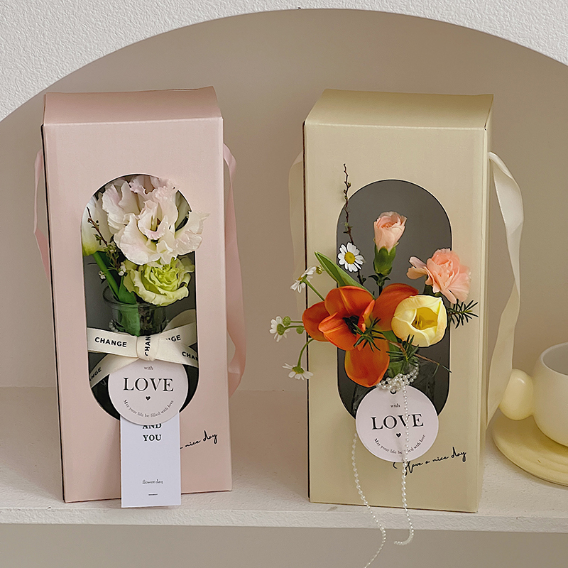 贝影花瓶礼盒教师节迷你花束盒