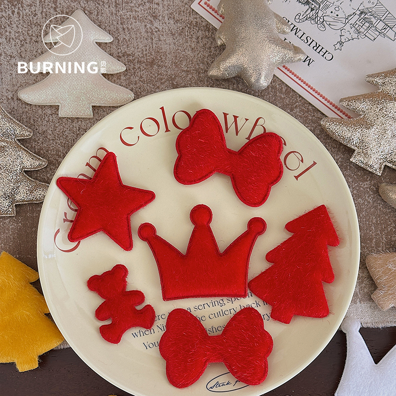 贝影圣诞毛绒小配件diy装饰材料