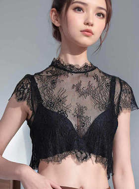 雷丝小立领假领子百搭女假领配毛衣打底内搭后扣套头四季款假衣领