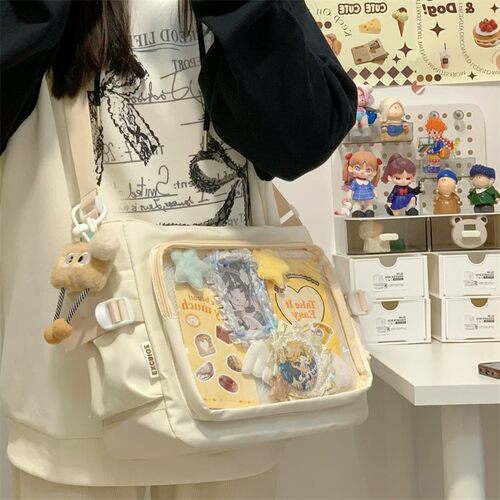 痛包斜挎包大容量初中生谷子挎包二次元书包单肩斜垮娃包小学生女