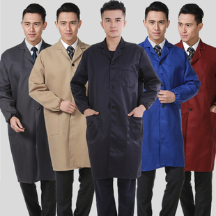 男女蓝大褂工作服搬运服劳保服长袍马褂工作装厂家直销长袖工作服