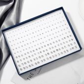 地摊水钻108 耳饰饰品批迷你小巧塑料胶棒透明耳钉盒装 个性 韩版