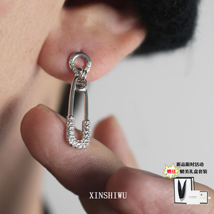 小众设计S925银别针回形针耳钉吊坠耳饰男女养耳洞高级感配饰礼盒