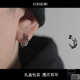 XINSHIWU复古暗黑系鹰爪耳环925银个性 小众设计百搭耳饰男女潮