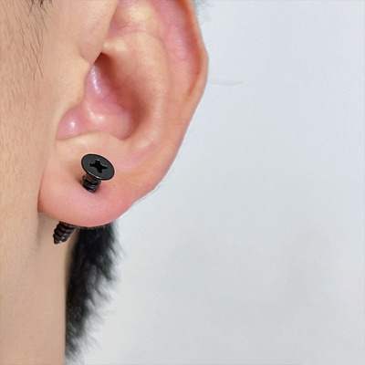 XINSHIWU创意螺丝钉耳钉男女潮钛钢不掉色时尚个性潮流百搭耳饰