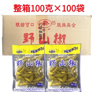 (须弥山)甜酸辣野山椒开袋即食100克*100袋 酸甜味餐桌压碟酱腌