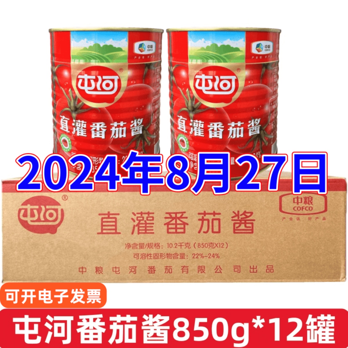 屯河直灌番茄酱850g*12罐