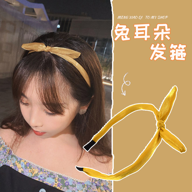 兔耳朵碎发发箍仙女韩国文艺发窟森系超仙少女头箍细款发卡