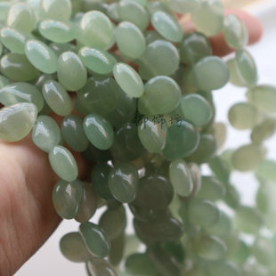 10*12mm天然石绿东陵横孔花瓣水滴二八孔树叶diy发簪步摇饰品配件