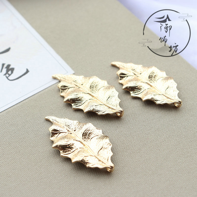 diy复古树叶新娘头饰汉服发箍