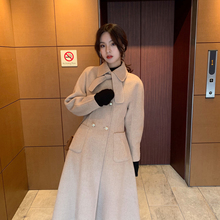 气质毛呢外套女装 经典 新款 裙摆双面呢大衣中长款 ASM 2018冬季