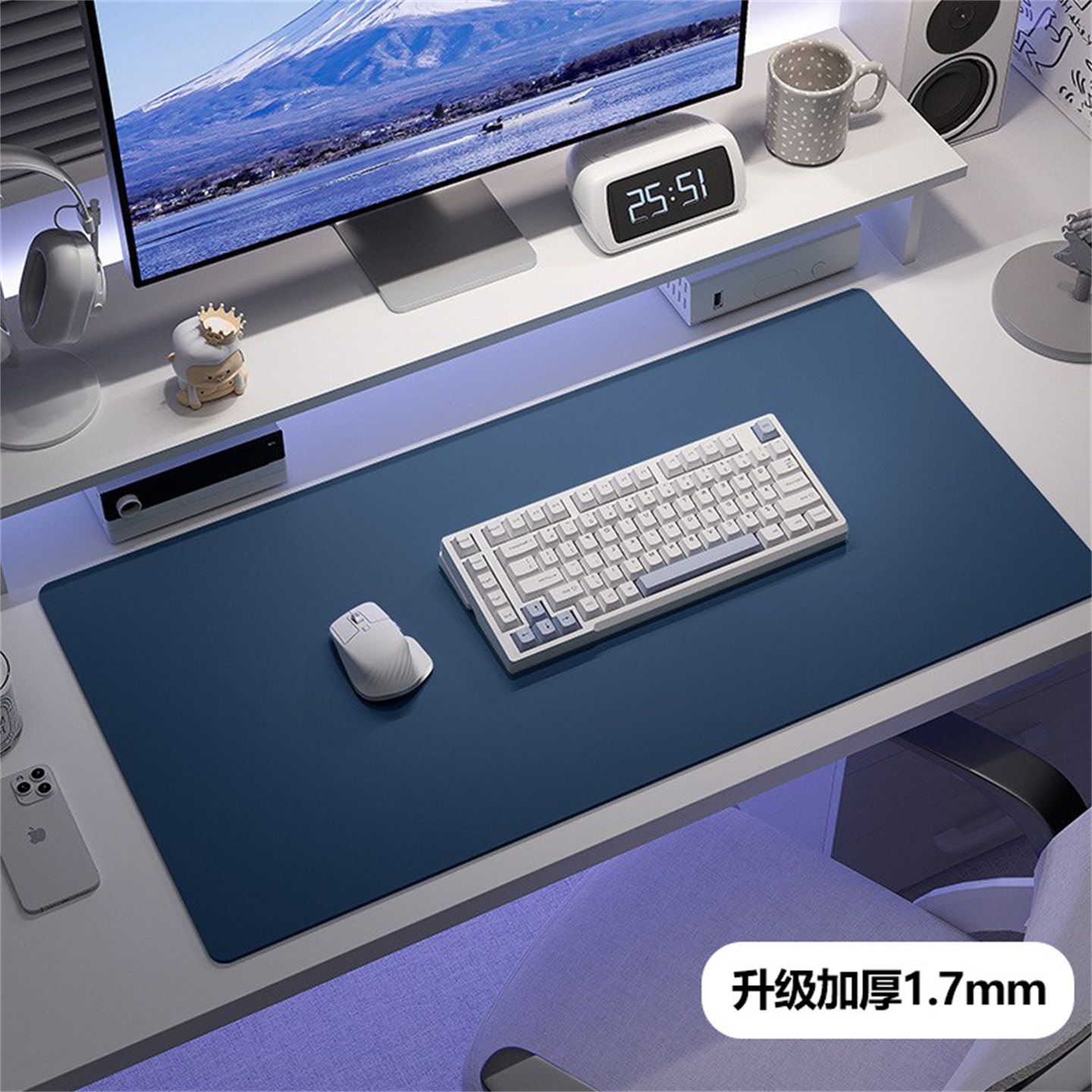 大型鼠标垫超大防水耐脏皮革桌垫桌面笔记本巨型简单高级感办公