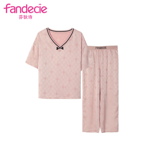芬狄诗女冰丝国风盘扣家居服套装