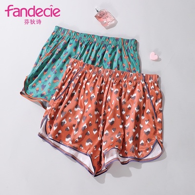 芬狄诗短裤丝滑色丁女家居裤