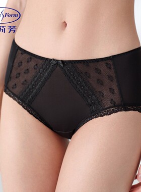 安莉芳舒适包臀三角裤女士轻薄透气花卉蕾丝性感中腰内裤E201138