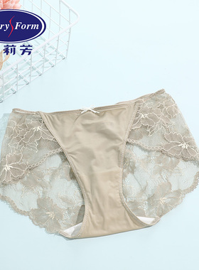 安莉芳EB00365配套内裤女蕾丝轻薄通透低腰三角裤纯棉裆里E300365
