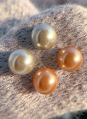 鹭青一同款耳钉香槟金色银灰色珍珠饰品简约大气时尚百搭休闲