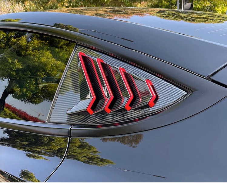 特斯拉tesla 毛豆 model 3 Y改装后三角窗车窗百叶窗装饰贴丫配件