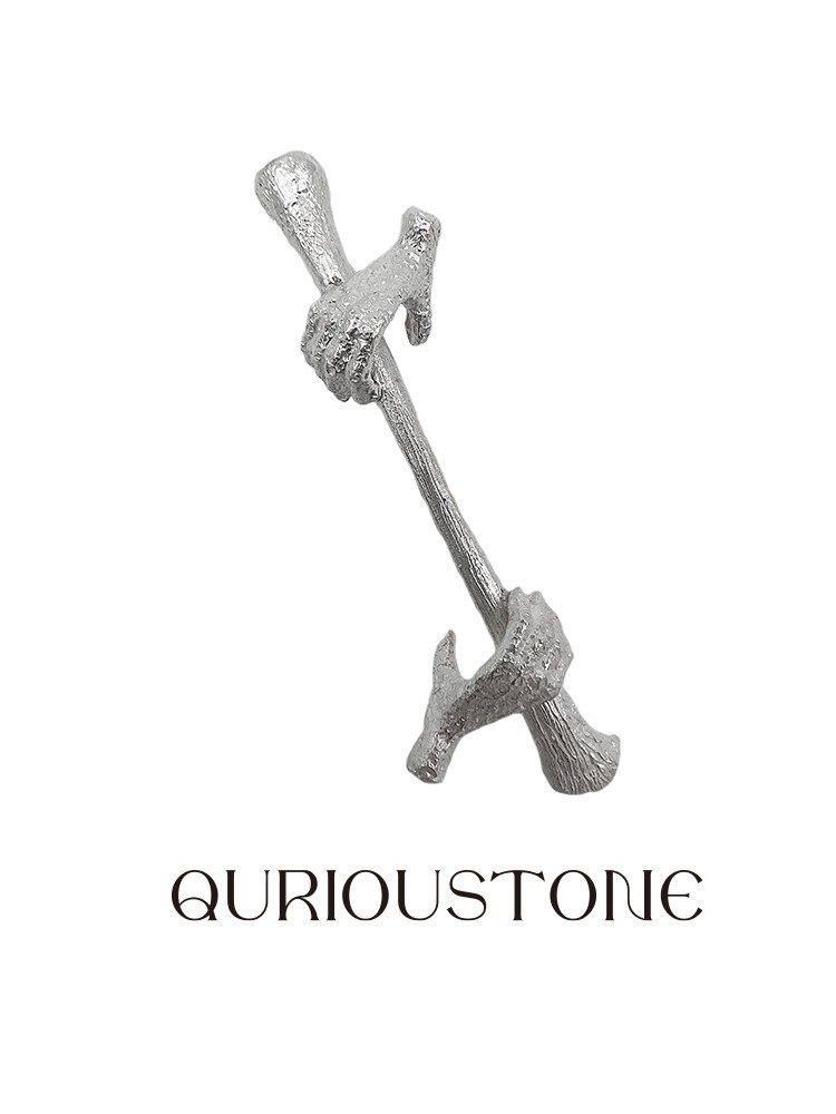 QURIOUSTONE【张真源同款】权杖爪爪胸针925银 个性小众设计中性