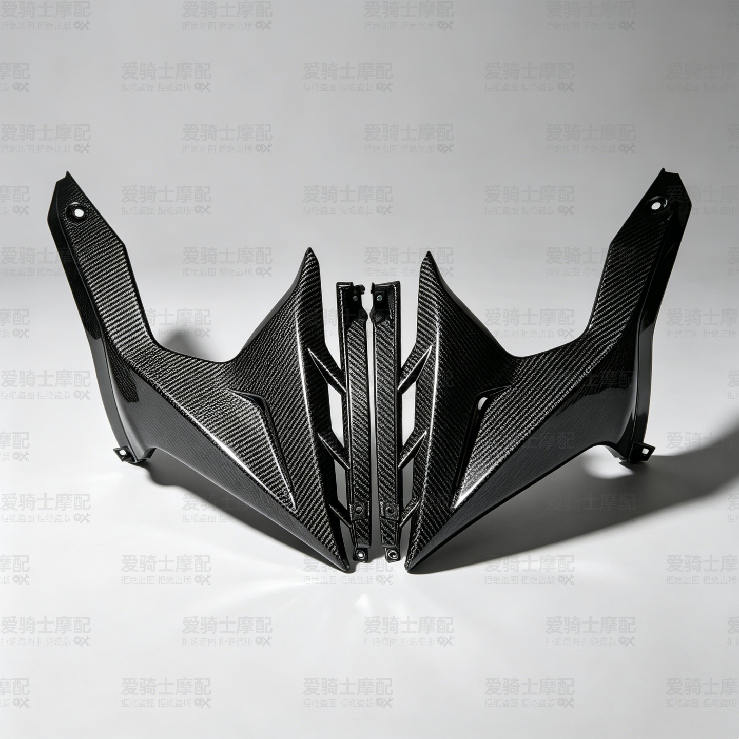 阿普利亚GPR125/150上导流板改装碳纤维纹外壳亮白色油箱左右护罩