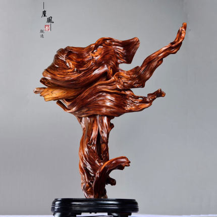 太行崖柏根雕摆件天然花架雕刻木雕家居客厅玄关红木礼品艺术收藏