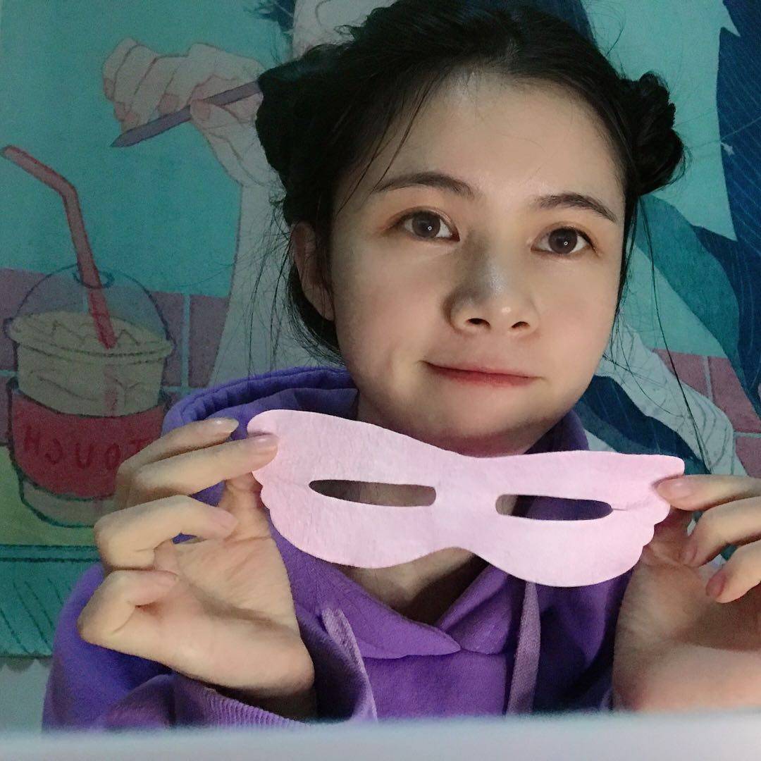 仿人皮超细纤维补水粉红色蝴蝶眼膜纸一次性dly面膜布眼贴面膜纸