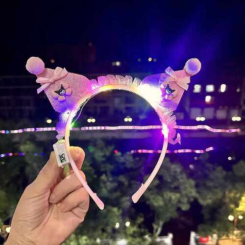 发光库洛米三丽鸥头箍可爱摆地摊