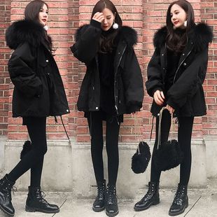 派克羽绒棉服女2025新款冬季学生宽松韩版加厚棉衣中长款棉袄外套