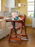 Портативный складной детский универсальный стульчик для кормления для кормления домашнего использования из натурального дерева для еды