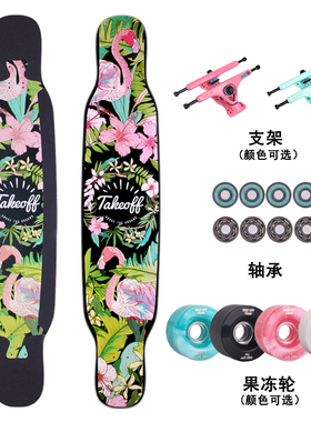 TAKEOFF专业舞板长板初学者入门Longboard平花刷街板 基础滑板店