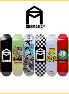 美国进口SK8MAFIA加枫双翘滑板板面薛之谦同款包砂包邮基础滑板店