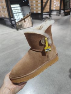 Yellow Earth澳洲羊皮毛一体雪地靴耶扣女低筒靴加厚保暖平底保暖