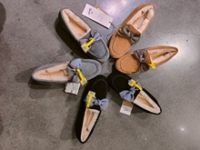 特价yellowEarth女士蝴蝶羊毛船鞋豆豆鞋一脚蹬懒人鞋乐福鞋偏小