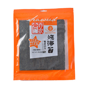 2袋即食手撕海苔紫菜片小零食壽司夾層 食亦歡燒海苔原味海苔40g