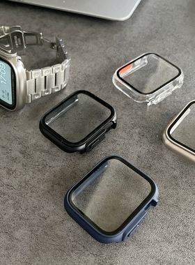 适用于iwatchS9秒变Ultra手表壳applewatch8改装PC壳膜一体保护壳