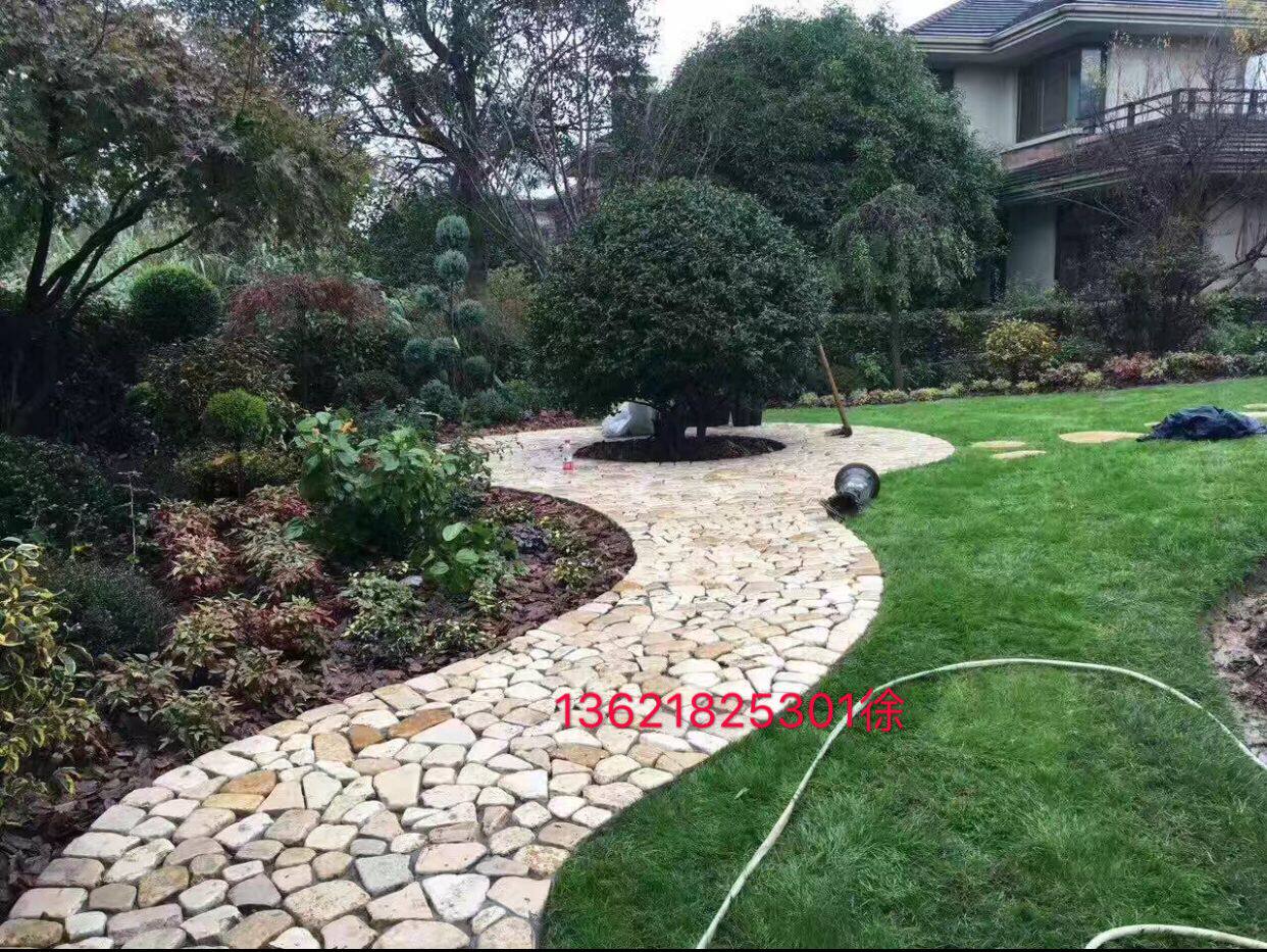 天然石材石块庭院装饰走道踏步花园铺装深色浅色自然网帖方便厚实