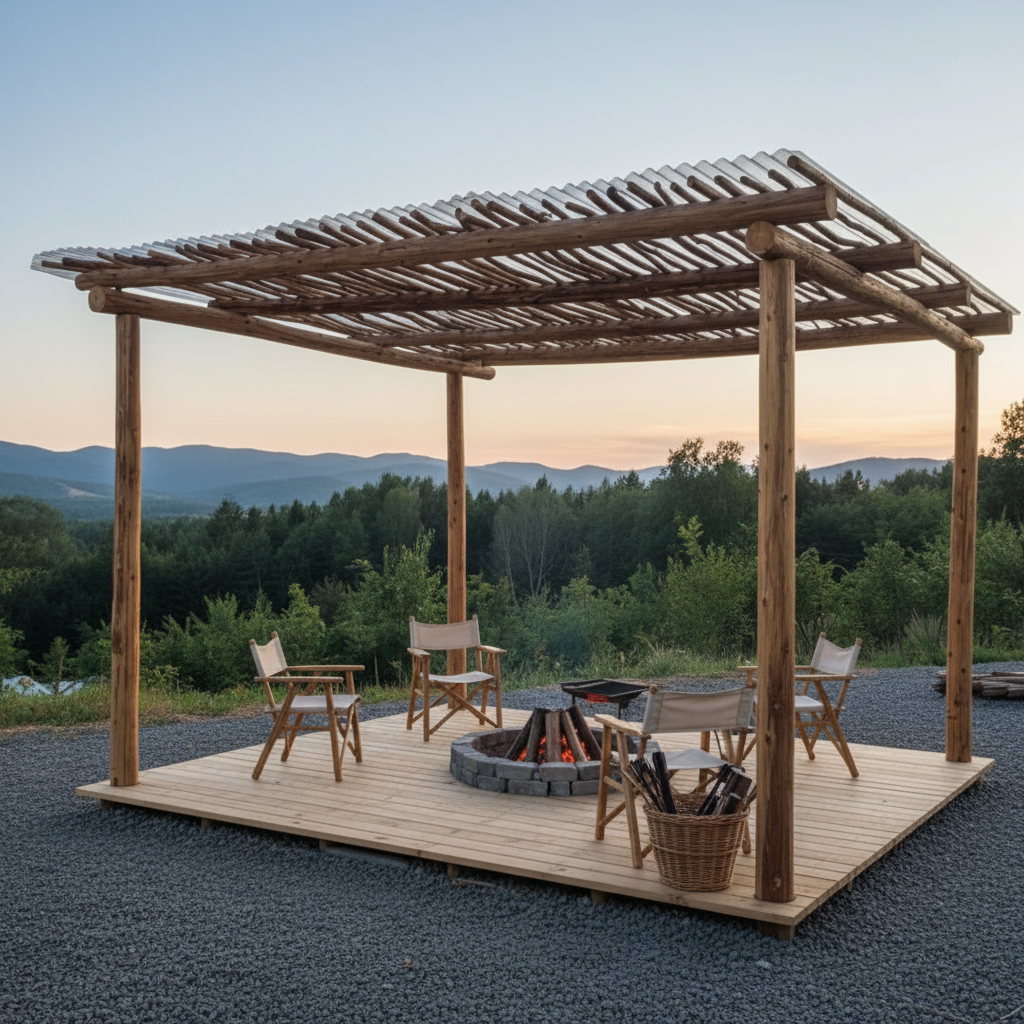 新中式实木凉亭民宿别墅庭院户外茶室农家乐造景凉亭庭院木屋